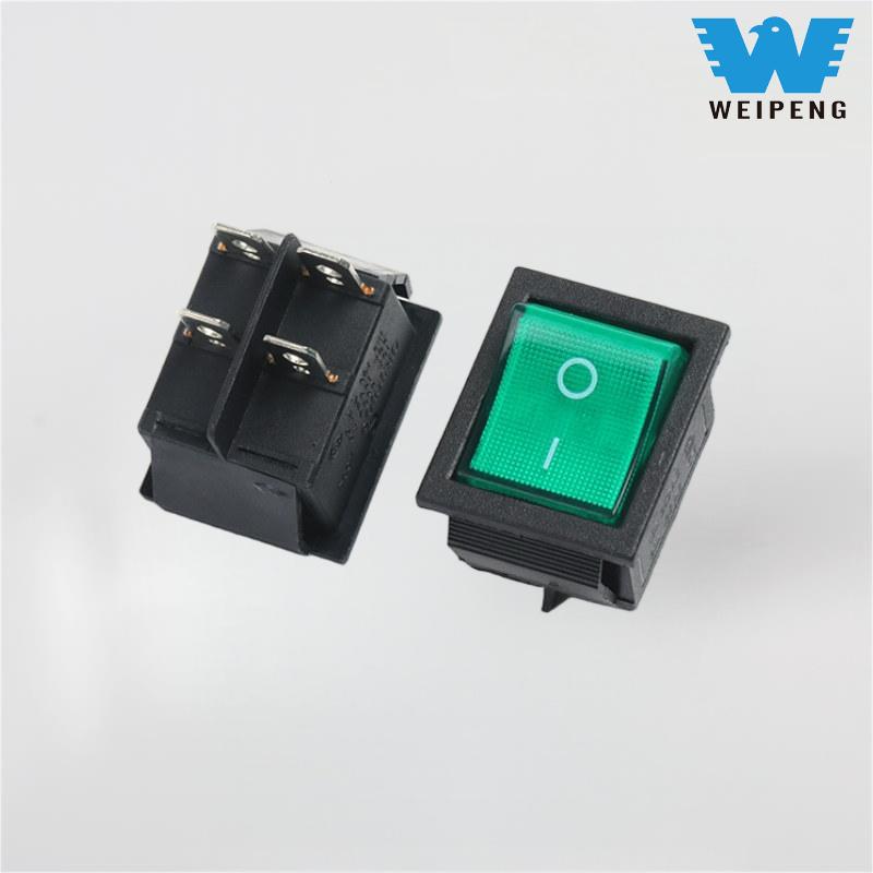 Kcd4 Rocker Switch 2-Position Four-Pin with Light