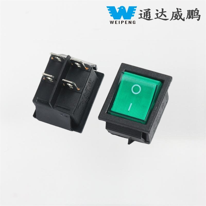 Kcd4 Rocker Switch High Current 2-Position Four-Pin with Light