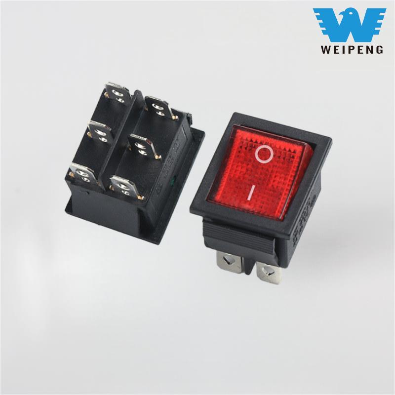 Kcd4 Water Dispenser Rocker Switch 2 ຕໍາແໜ່ງ 6-Pin