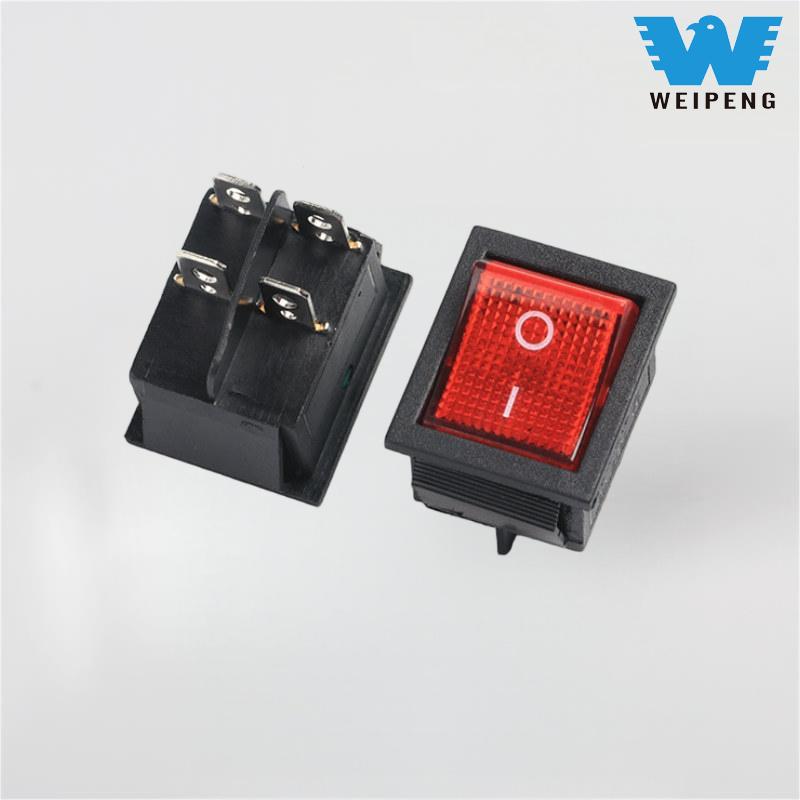 Rocker Switch Kcd4-201 Four-Pin Six-Pin ສອງຕໍາແຫນ່ງ