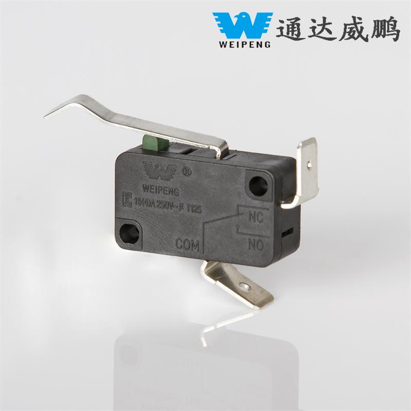 ສອງ PIN ເງິນ Contact Limit Micro Switch ກັບ Handle Solderable